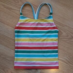 Boden Colorful Striped Kids Bikini Top